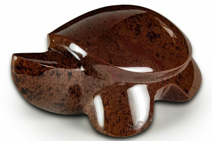 Polished Cinnamon (Mahogany) Obsidian Turtle - Oregon #331580